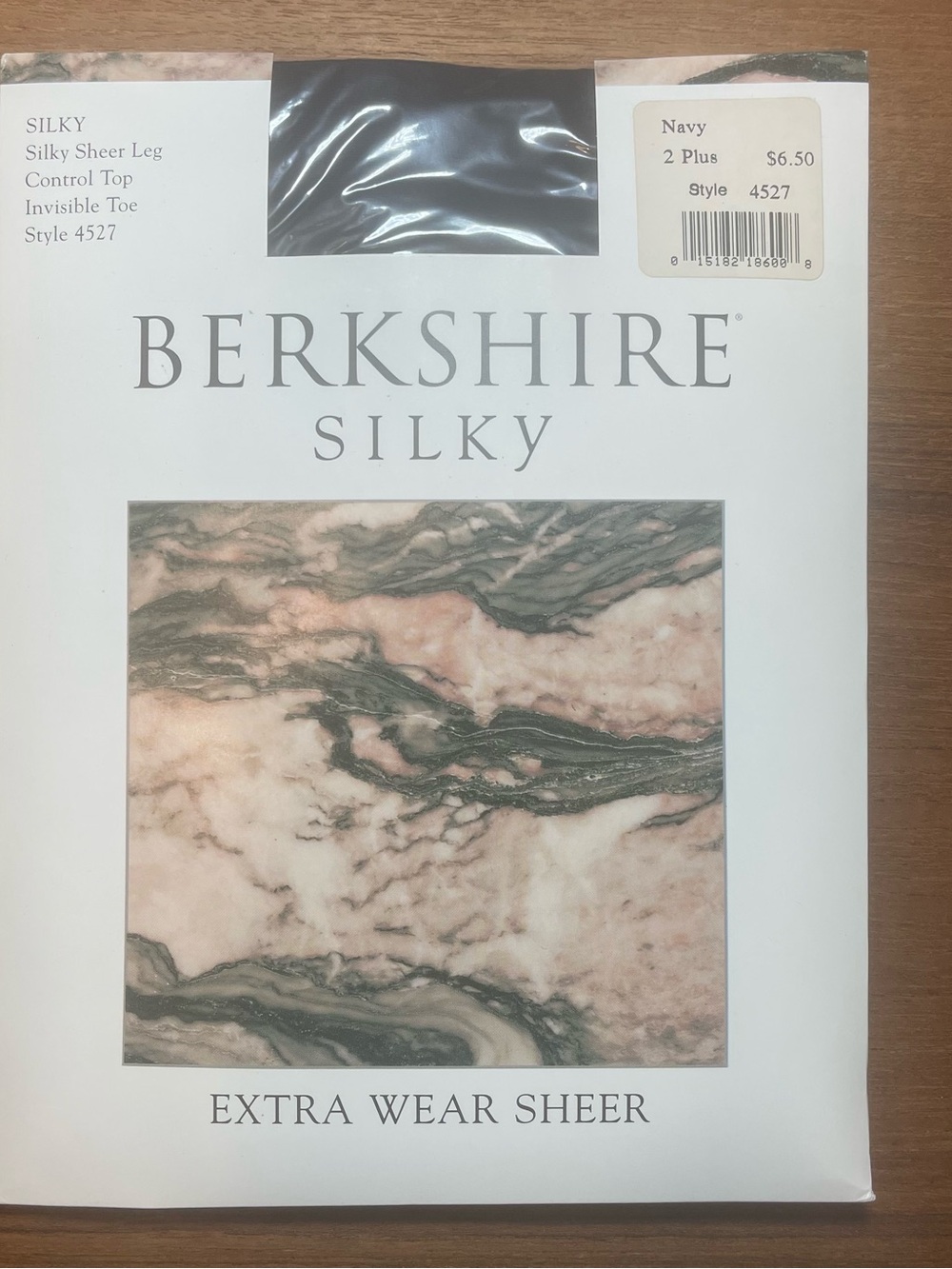 Berkshire Silky Sheer Control Top Pantyhose Navy Invisible Toe Size 2 Plus